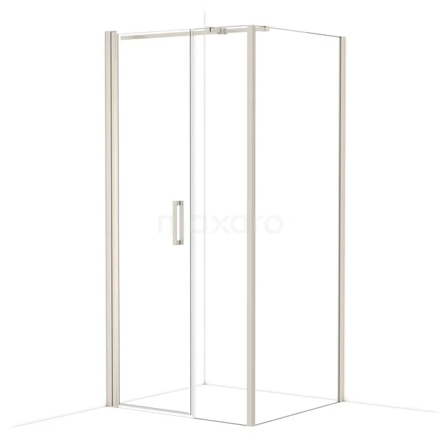 Diamond Shower enclosure | 100x90 cm Stainless steel Clear glass Pivot door Rectangle CDC106094310BR