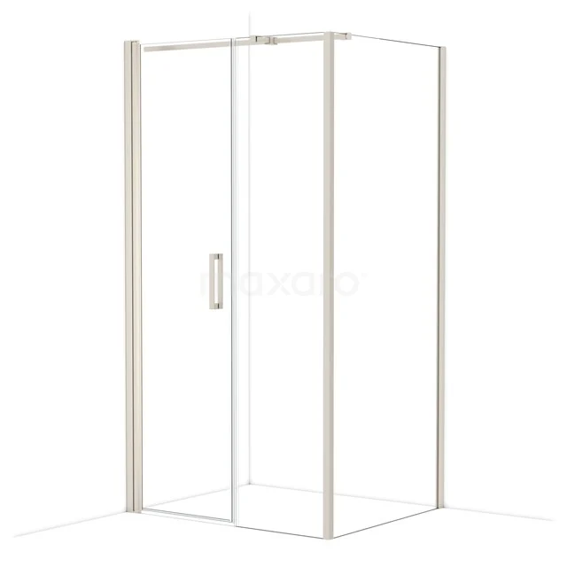 Diamond Shower cabin | 110x90 cm Stainless steel Clear glass Pivot door Rectangle CDC106095310BR