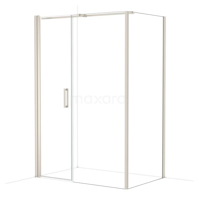 Diamond Douchecabine | 130x100 cm Rvs Helder glas Draaideur Rechthoek CDC106098310BR