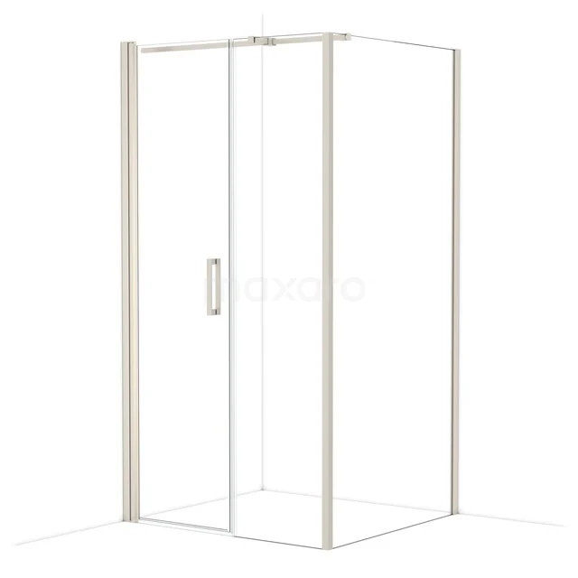 Diamond Shower cabin | 110x100 cm Stainless steel Clear glass Pivot door Rectangle CDC106105310BR