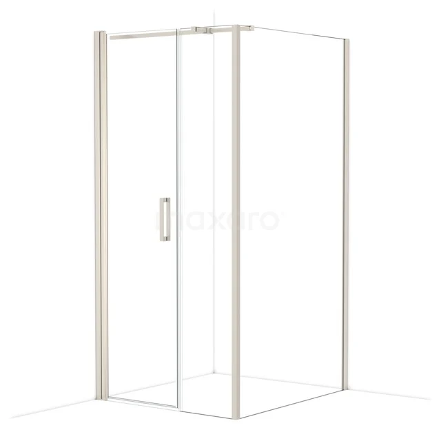 Diamond Shower cabin | 110x100 cm Stainless steel Clear glass Pivot door Rectangle CDC106114310BR