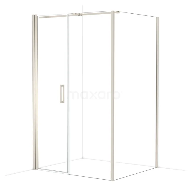Diamond Shower cabin | 130x110 cm Stainless steel Clear glass Pivot door Rectangle CDC106117310BR