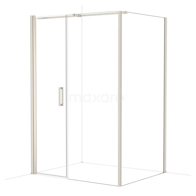 Diamond Shower cabin | 140x110 cm Stainless steel Clear glass Pivot door Rectangle CDC106118310BR