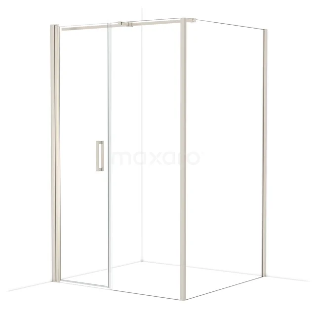 Diamond Shower cabin | 130x120 cm Stainless steel Clear glass Pivot door Rectangle CDC106127310BR