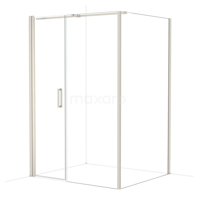 Diamond Shower cabin | 140x120 cm Stainless steel Clear glass Pivot door Rectangle CDC106128310BR