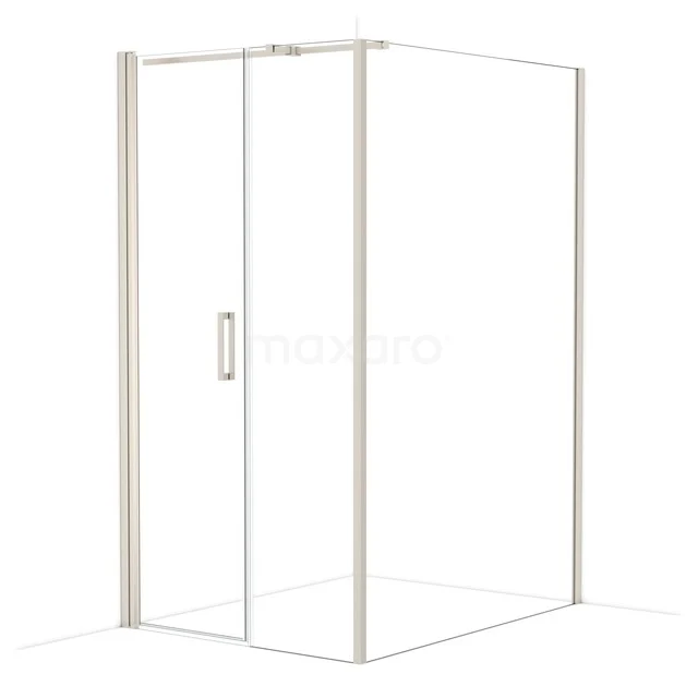Diamond Shower cabin | 140x110 cm Stainless steel Clear glass Pivot door Rectangle CDC106145310BR