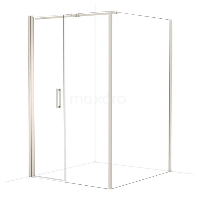 Diamond Shower cabin | 140x130 cm Stainless steel Clear glass Pivot door Rectangle CDC106147310BR