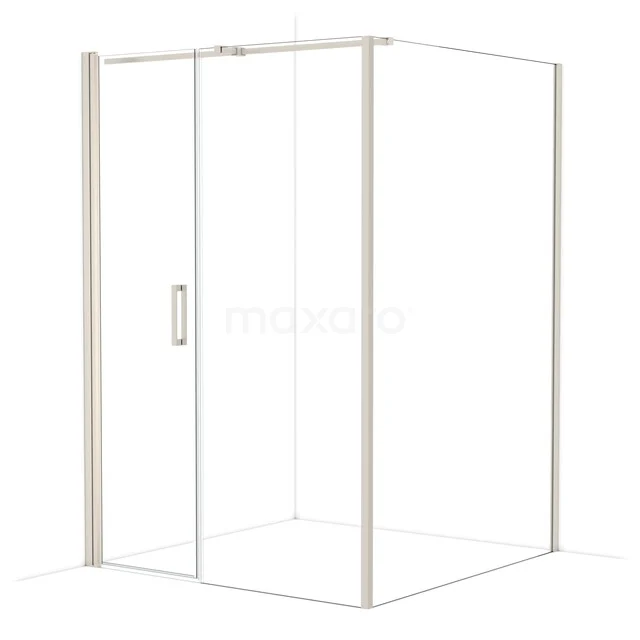 Diamond Shower cabin | 140x140 cm Stainless steel Clear glass Pivot door Square CDC106148310BR