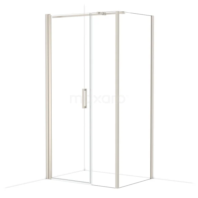 Diamond Shower cabin | 110x80 cm Stainless steel Clear glass Pivot door Rectangle CDC107084310BR