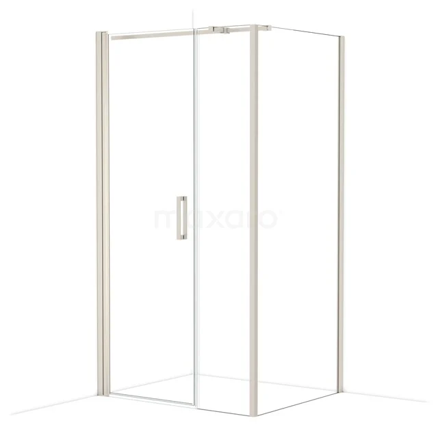 Diamond Shower cabin | 110x90 cm Stainless steel Clear glass Pivot door Rectangle CDC107094310BR