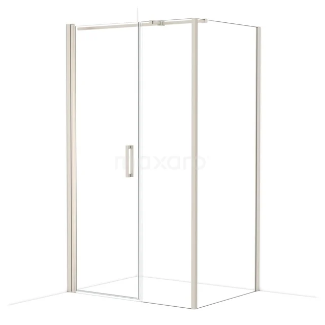 Diamond Shower cabin | 120x90 cm Stainless steel Clear glass Pivot door Rectangle CDC107095310BR