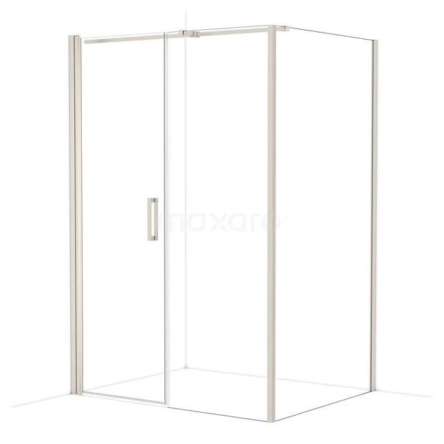 Diamond Douchecabine | 140x110 cm Rvs Helder glas Draaideur Rechthoek CDC107117310BR