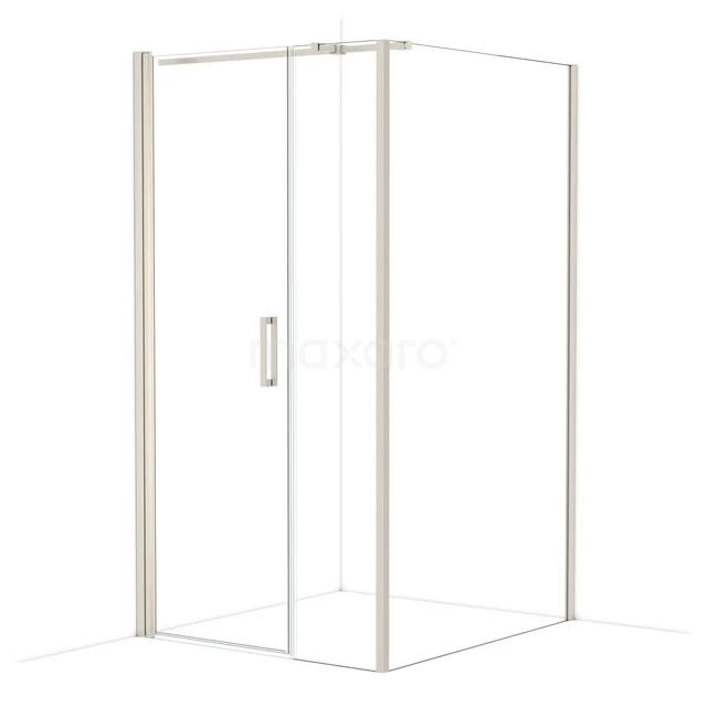 Diamond Shower cabin | 120x110 cm Stainless steel Clear glass Pivot door Rectangle CDC107124310BR
