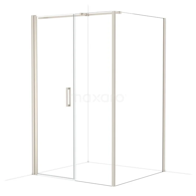 Diamond Shower cabin | 130x120 cm Stainless steel Clear glass Pivot door Rectangle CDC107126310BR