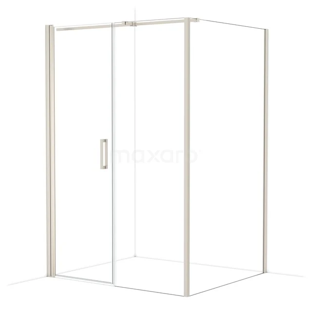 Diamond Shower cabin | 140x120 cm Stainless steel Clear glass Pivot door Rectangle CDC107127310BR