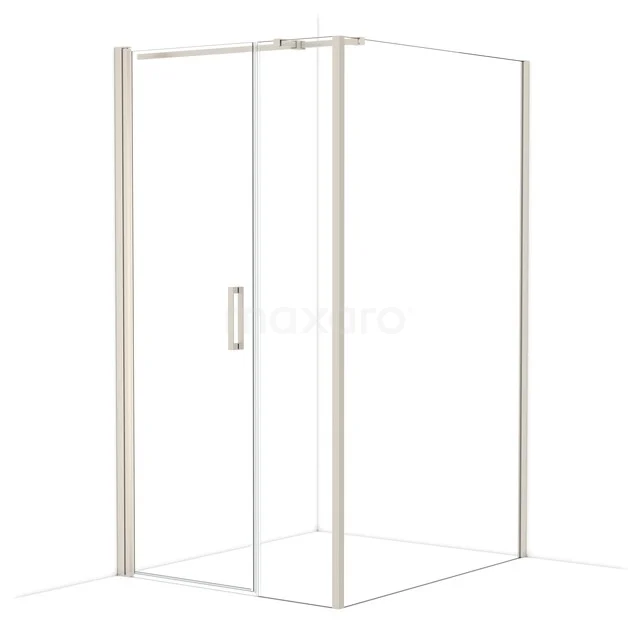 Diamond Shower cabin | 130x110 cm Stainless steel Clear glass Pivot door Rectangle CDC107134310BR