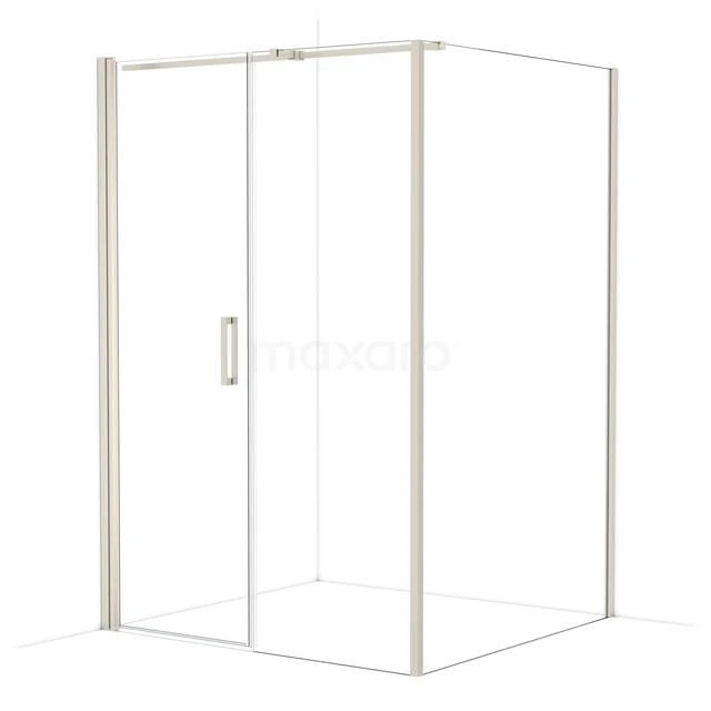 Diamond Douchecabine | 140x130 cm Rvs Helder glas Draaideur Rechthoek CDC107137310BR