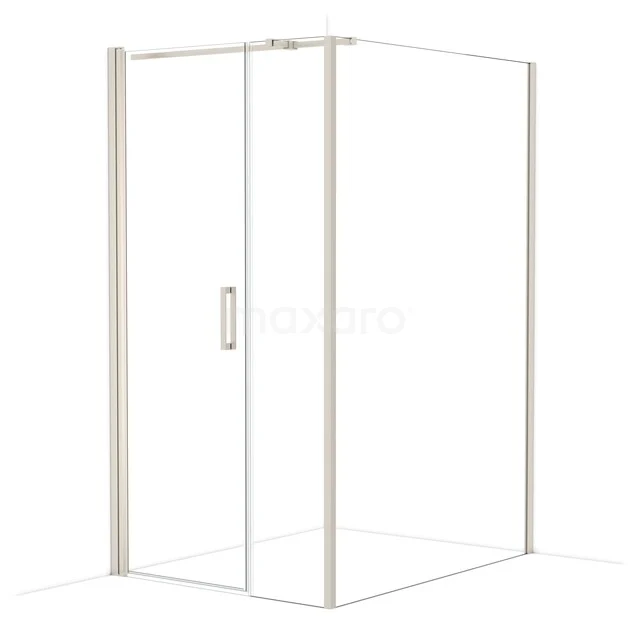 Diamond Duschkabine | 140x110 cm Edelstahl Drehtür Rechteck CDC107144310BR