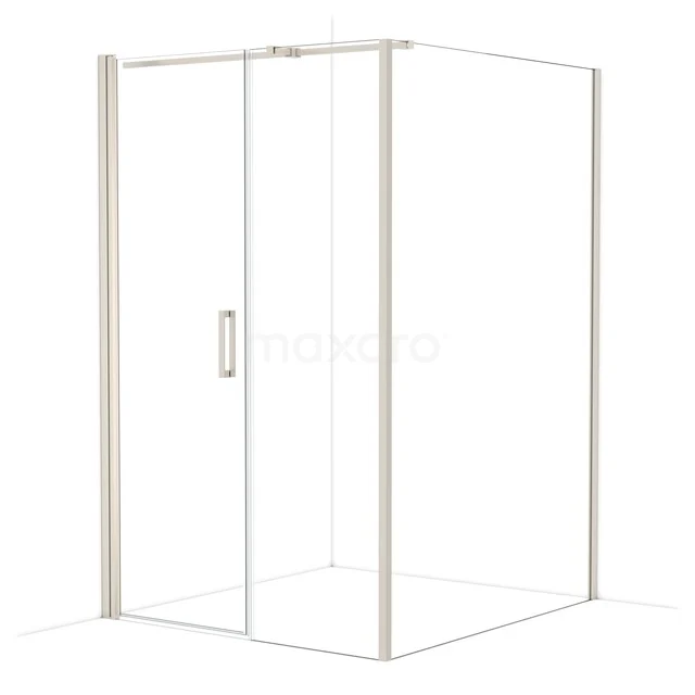 Diamond Shower cabin | 140x130 cm Stainless steel Clear glass Pivot door Rectangle CDC107146310BR