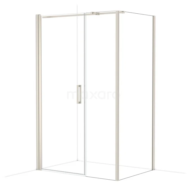 Diamond Shower cabin | 130x90 cm Stainless steel Clear glass Pivot door Rectangle CDC108095310BR