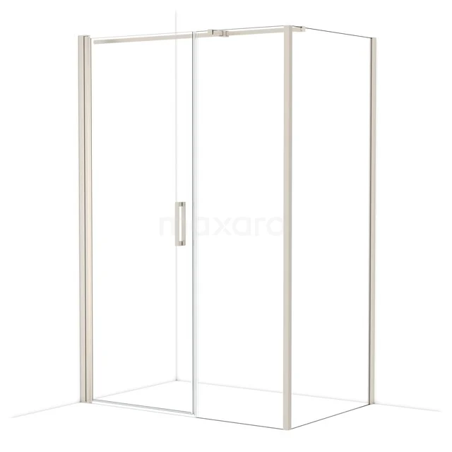 Diamond Douchecabine | 140x90 cm Rvs Helder glas Draaideur Rechthoek CDC108096310BR