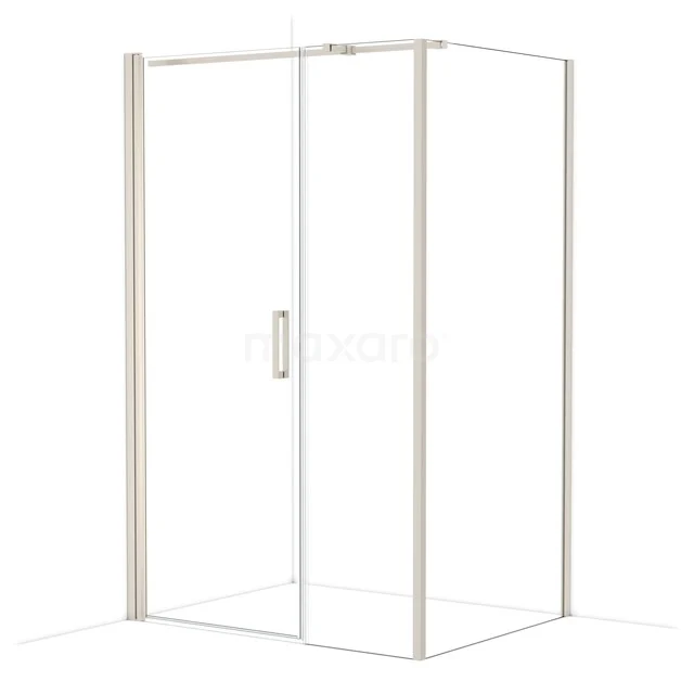 Diamond Shower cabin | 130x100 cm Stainless steel Clear glass Pivot door Rectangle CDC108105310BR