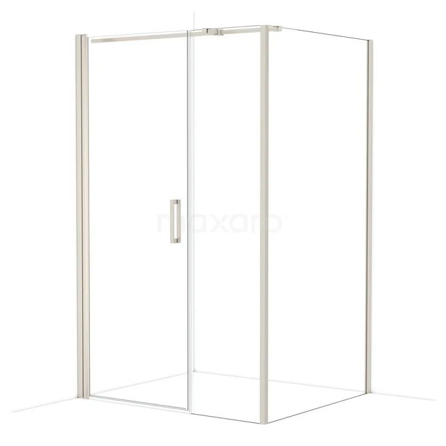 Diamond Shower cabin | 130x110 cm Stainless steel Clear glass Pivot door Rectangle CDC108115310BR