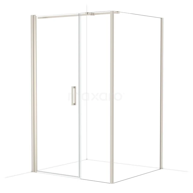 Diamond Shower enclosure | 130x120 cm Stainless steel Clear glass Pivot door Rectangle CDC108125310BR