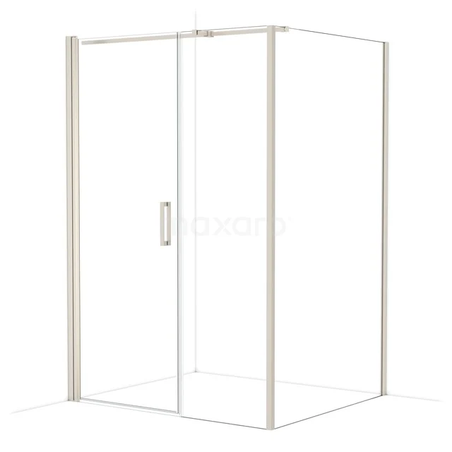 Diamond Douchecabine | 140x120 cm Rvs Helder glas Draaideur Rechthoek CDC108126310BR
