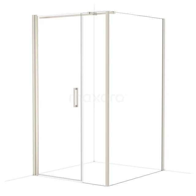 Diamond Shower cabin | 130x120 cm Stainless steel Clear glass Pivot door Rectangle CDC108134310BR