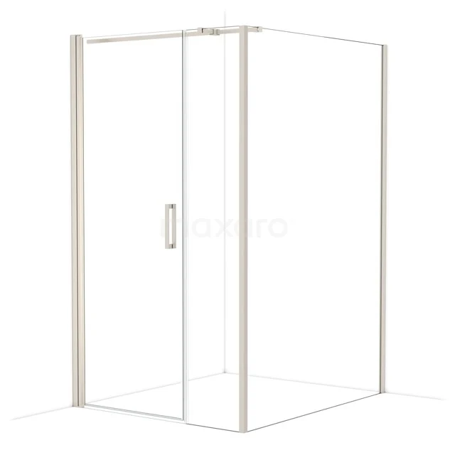 Diamond Douchecabine | 140x120 cm Rvs Helder glas Draaideur Rechthoek CDC108144310BR