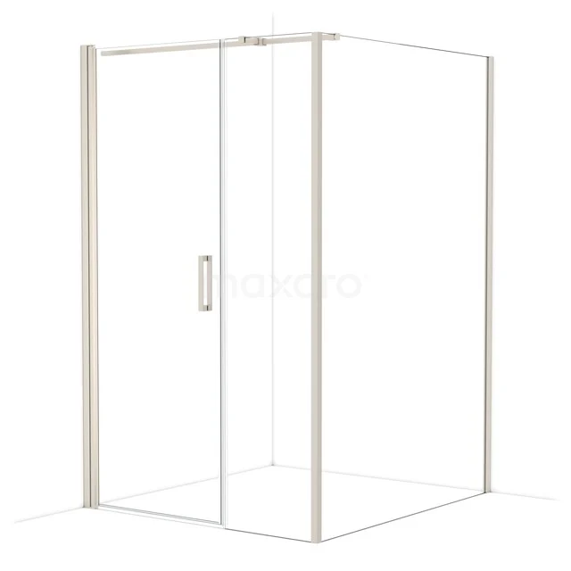 Diamond Douchecabine | 140x130 cm Rvs Helder glas Draaideur Rechthoek CDC108145310BR