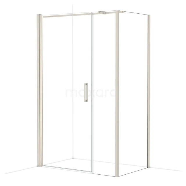 Diamond Douchecabine | 130x80 cm Rvs Helder glas Draaideur Rechthoek CDC109084310BR