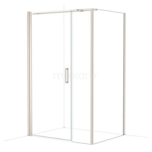 Diamond Shower cabin | 130x100 cm Stainless steel Clear glass Pivot door Rectangle CDC109104310BR