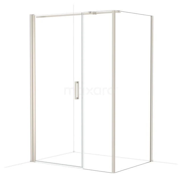 Diamond Shower cabin | 140x100 cm Stainless steel Clear glass Pivot door Rectangle CDC109105310BR