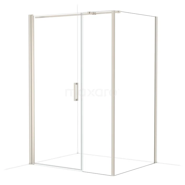 Diamond Douchecabine | 140x110 cm Rvs Helder glas Draaideur Rechthoek CDC109115310BR