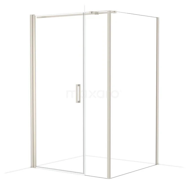Diamond Shower cabin | 130x120 cm Stainless steel Clear glass Pivot door Rectangle CDC109124310BR