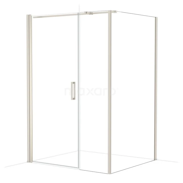 Diamond Shower cabin | 140x120 cm Stainless steel Clear glass Pivot door Rectangle CDC109125310BR