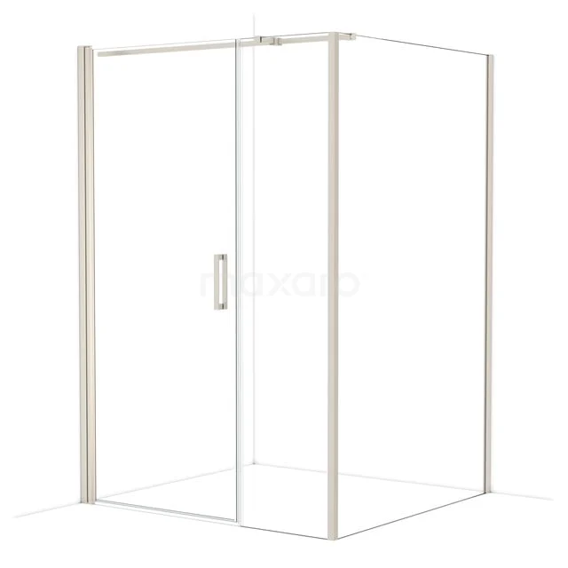 Diamond Douchecabine | 140x130 cm Rvs Helder glas Draaideur Rechthoek CDC109135310BR
