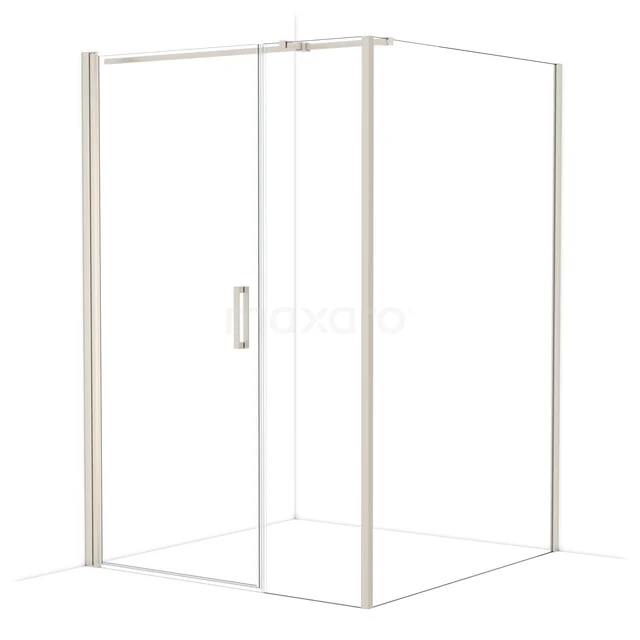 Diamond Shower cabin | 140x140 cm Stainless steel Clear glass Pivot door Square CDC109145310BR