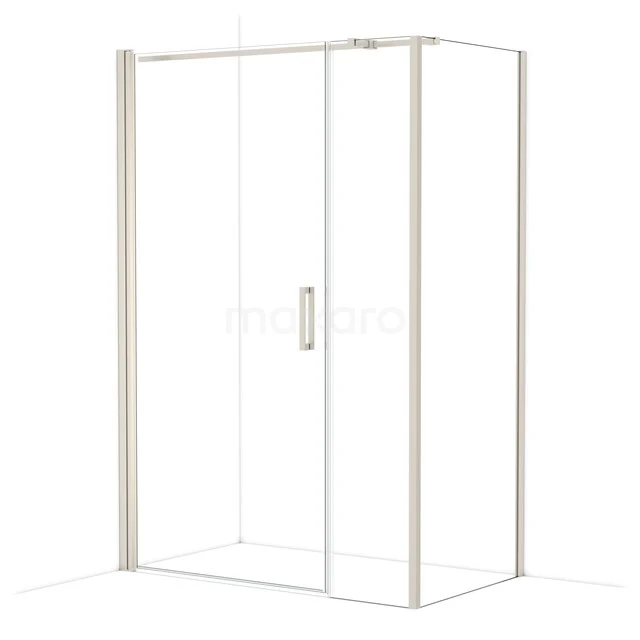 Diamond Douchecabine | 140x80 cm Rvs Helder glas Draaideur Rechthoek CDC110084310BR