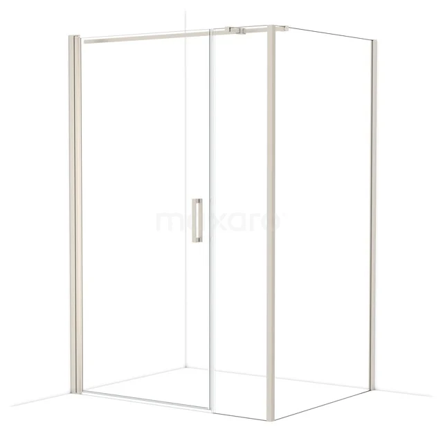 Diamond Douchecabine | 140x110 cm Rvs Helder glas Draaideur Rechthoek CDC110114310BR