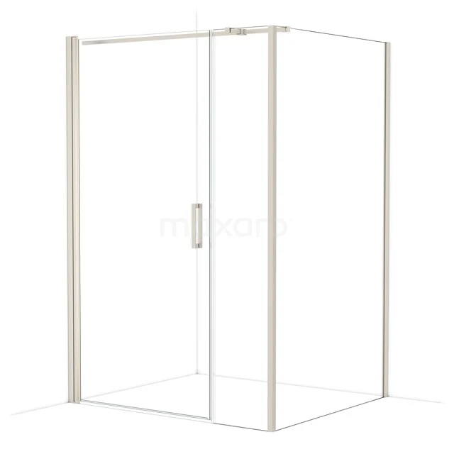 Diamond Douchecabine | 140x120 cm Rvs Helder glas Draaideur Rechthoek CDC110124310BR