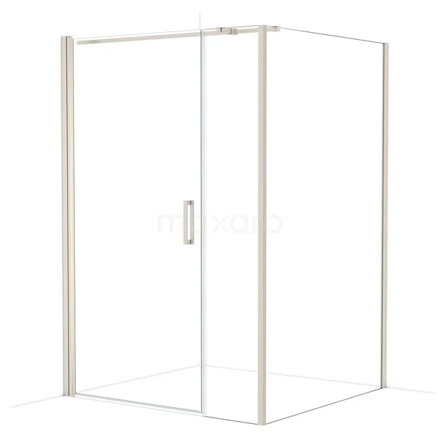 Diamond Douchecabine | 140x130 cm Rvs Helder glas Draaideur Rechthoek CDC110134310BR
