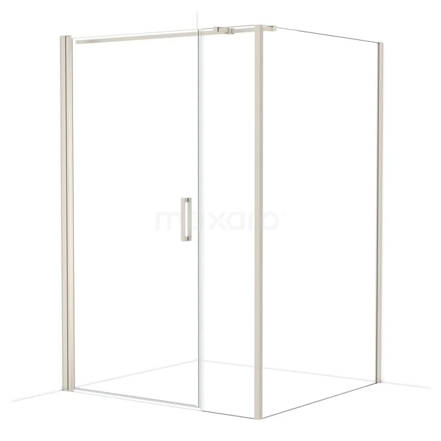 Diamond Shower enclosure | 140x130 cm Stainless steel Clear glass Pivot door Rectangle CDC110134310BR