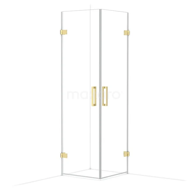 Diamond Shower cabin | 60x60 cm Light gold Clear glass Pivot door Square CDE1060620LG