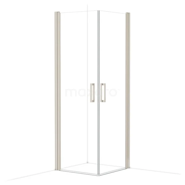 Diamond Shower cabin | 70x70 cm Stainless steel Clear glass Pivot door Square CDE1070710BR