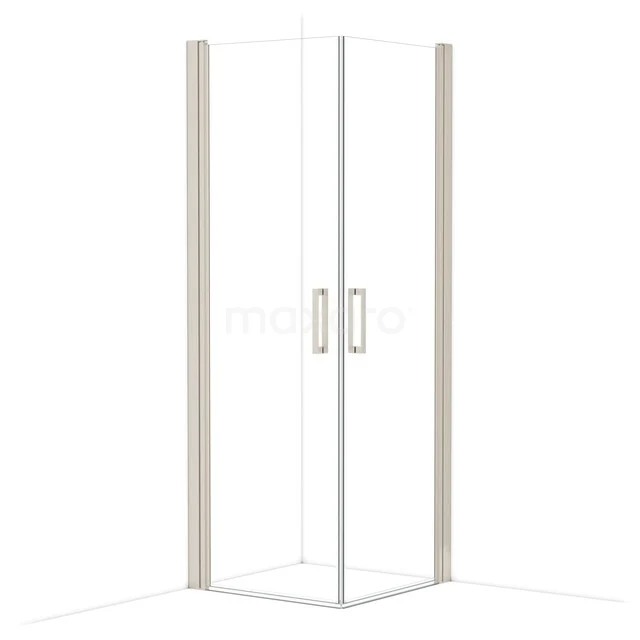 Diamond Shower cabin | 70x70 cm Stainless steel Clear glass Pivot door Square CDE10707110BR
