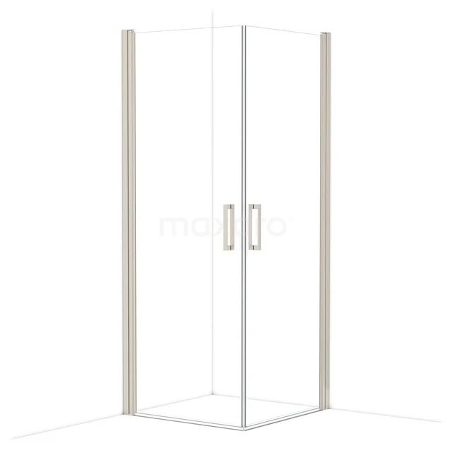 Diamond Shower enclosure | 80x80 cm Stainless steel Clear glass Pivot door Square CDE1080810BR