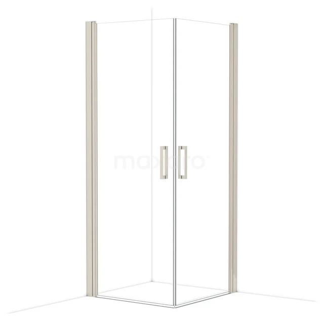 Diamond Shower cabin | 80x80 cm Stainless steel Clear glass Pivot door Square CDE10808110BR